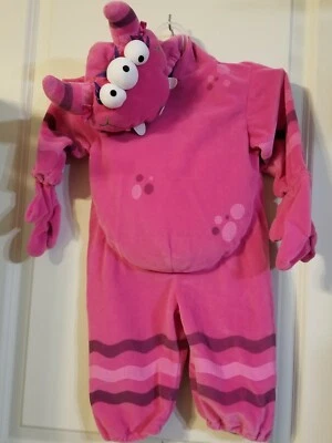 MINIWEAR INFANT HALLOWEEN COSTUME PINK THREE EYED MONSTER JUMPSUIT 12 MONTHS - Image 1 of 4