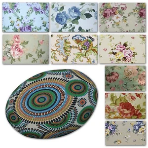 Flat Round Shape Cover*Rose Cotton Canvas Floor Seat Chair Cushion Case*AF1 - Picture 1 of 43