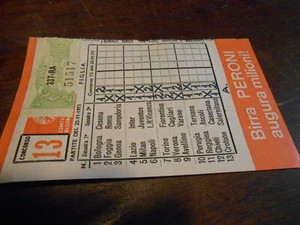 pubblicita' SCHEDINA-PARTITA DEL 25-11-1973 CON.13-TOTOCALCIO vintage COLLEZIONE - Imagen 1 de 1