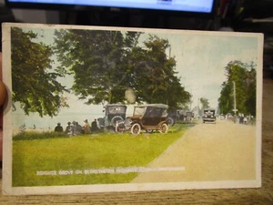V7 ONTARIO CANADA Old Postcard Sarnia Brights Grove Blue Water Highway Beach Car - Bild 1 von 2