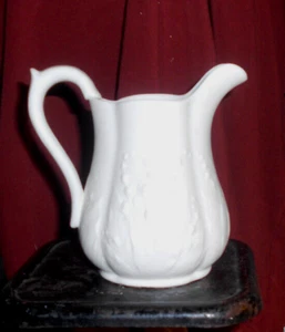 RARE ANTIQUE BISQUE LILIES of the VALLEY PITCHER 4 inches - Picture 1 of 11