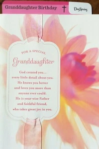 GRANDDAUGHTER Birthday Card with Religious Message for ADULT SOMEONE SPECIAL 16C - Picture 1 of 6