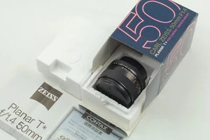 [N MINT Box] Contax Carl Zeiss Planar T* 50mm F1.4 MMJ MF Lens C/Y Mount JAPAN - Picture 1 of 10