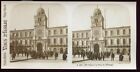 ancienne photo stéréo Italie Padoue . la Tour de l'Horloge . vers 1900