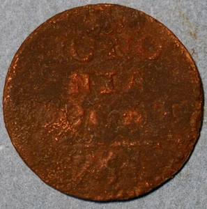 1740-1758 Italian Papal States Benedict XIV 1 Quatrino Copper KM#225 - Picture 1 of 2