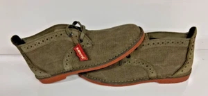 Vintage Levis Brown 12 Mens Suede Lace-Up Shoes Boots Olive - Picture 1 of 5