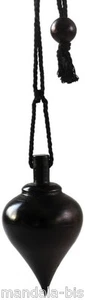 Pendule Bois Goutte Buis Teinté Noir (radiesthesie) - Picture 1 of 1