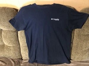 Columbia T Shirt Herren Large Blau Outdoor Angeln. Grafik T-Shirt - Bild 1 von 4