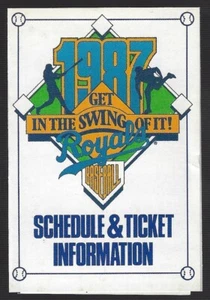 SELTEN 1987 Kansas City Royals MLB Baseball Zeitplan!!! Coors - Bild 1 von 2