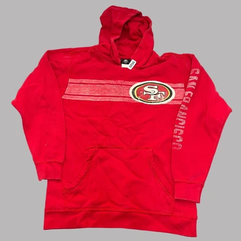 Youth NFL Team Apparel San Francisco 49ers Football Hoodie Sweater Pullover 5896 Cover