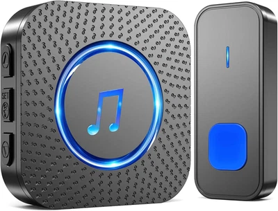 Campanello Senza Fili Da Esterno Interno, Campanello Impermeabile Con Ricevitori - Immagine 1 di 4