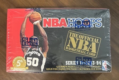 1993-94 NBA Hoops Series 2 Hobby Basketball Factory Sealed Wax Box 36 Packs *1 - Image 1 of 4
