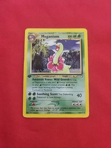 Pokemon: Meganium 1st Edition Holo Rare Neo Genesis 2000 Vintage - LP - F66 - Picture 1 of 23