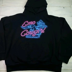 Felpa con cappuccio Megan Moroney Emo Cowgirl merce autentica taglia XL nera - Foto 1 di 6
