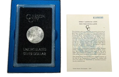 US 1881 CC GSA Morgan Silver Dollar Choice BU COA Packaging Carson City $1 - Image 1 of 4