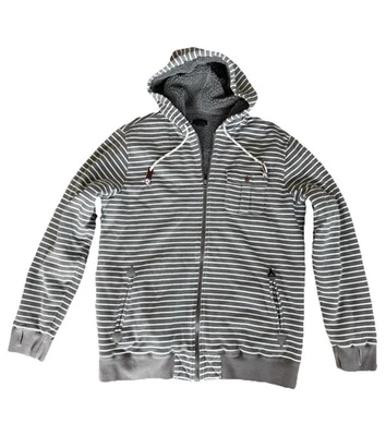 Oneill O’Neill Surf Rayas Sherpa Forrado Pesado Cremallera Completa Sudadera con Capucha Abrigo Grande Foto 1 de 4
