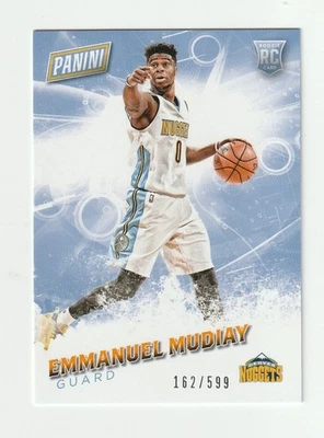 2016 Panini Father'd Day #60 Emmanuel Mudiay Rookie card, Denver Nuggets #/599 - Image 1 of 2
