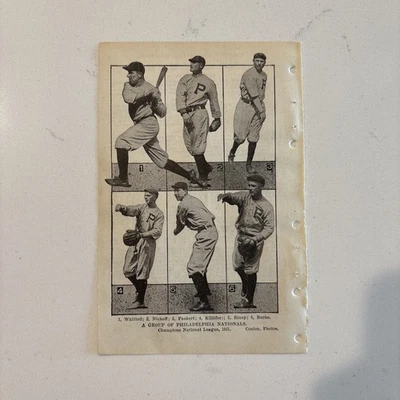 1915 Philadelphia Phillies - Whitted/Nichoff/Paskert/Killifer/Eppa Rixey/Burns - Image 1 of 2