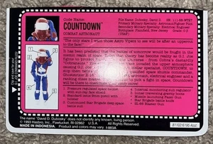 Vintage Hasbro GI Joe ARAH 1993 Star Brigade Countdown Karteikarte - Bild 1 von 3