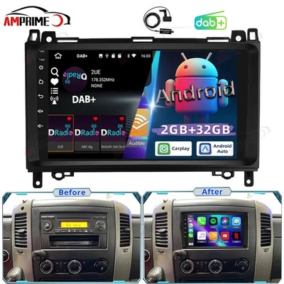 DAB+ Autoradio GPS Navi Für Mercedes Benz A/B Klasse Sprinter Viano Vito W639 BT - Bild 1 von 4