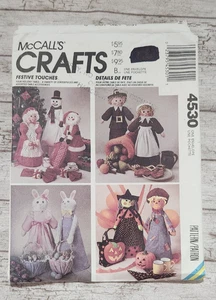 Centros de mesa de vacaciones McCall's Crafts 4530 toques festivos muñecas - Imagen 1 de 9