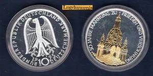 Deutschland 10 Deutsche Mark 1995 J 50. Zerstörung Frauenkirche Dresden Hamb - Bild 1 von 1