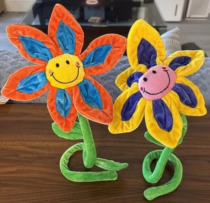 Usado en Excelente Condición Set 2 Toys R Us Exclusivo Posable Sonriente Flor Peluche Animal Callejón Grande - Imagen 1 de 10