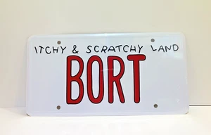 The Simpsons | Itchy & Scratchy Land | BORT | Metall gestempelt Requisite Nummernschild - Bild 1 von 6