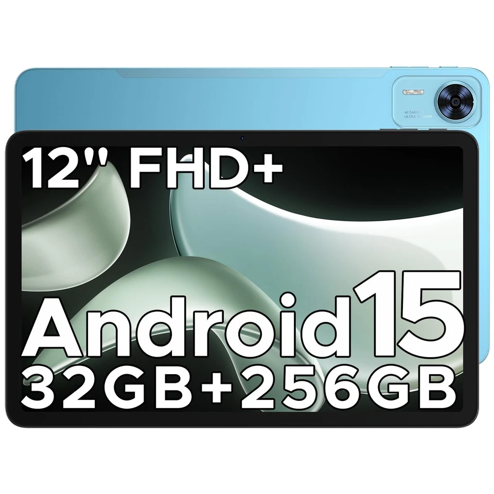T36(2025) Android 15 Tablet,12 inch Tablet 32GB+256GB/2TB Expand Octa-Core Ga... - Image 1 of 4