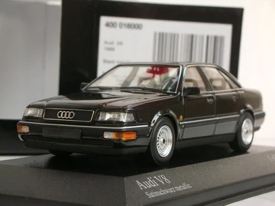 Minichamps 1998 Audi V8 sedan die-cast model, 1/43 scale, black - Image 1 of 4
