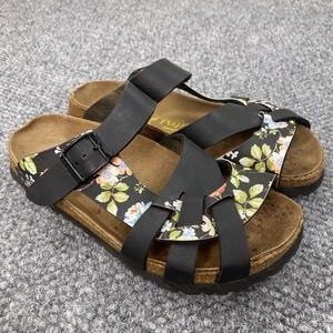 Sandali donna Papillio Birkenstock Pisa taglia 5 stretti neri floreali comodi sughero - Foto 1 di 12
