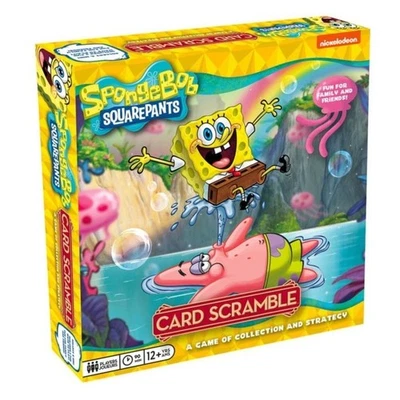 CARD SCRAMBLE - NICKELODEON SPONGEBOB SQUAREPANTS Board Game - AQUARIUS licensed - Image 1 of 2