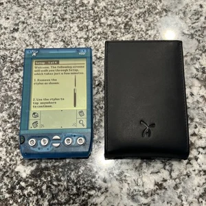 Visera de resorte de mano Deluxe azul translúcido portátil PDA organizador Palm Pilot - Imagen 1 de 7