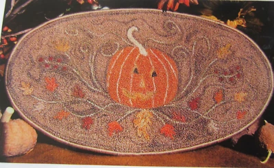 Goos Nest #109 THE GREAT PUMPKIN Punchneedle Embroidery pattern & fabric - Image 1 of 4