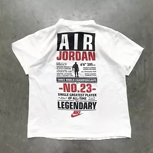 Camiseta De Colección Años 90 Nike Air Jordan Juvenil Gráfica Puntada Única Baloncesto NBA EE. UU. - Imagen 1 de 4