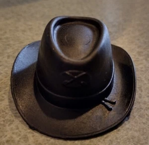 1960's-70's Auth/Orig Marx Johnny West Captain Maddox Black Captain's Dress Hat - Picture 1 of 3
