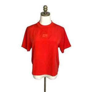 Adidas attrezzatura rossa PICCOLA atletica casual camicia top girocollo crop tee DriFit S - Foto 1 di 6
