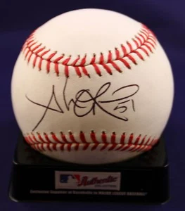 Kansas City Royals Alex Rios Signed Authentic MLB Baseball COA - Picture 1 of 1
