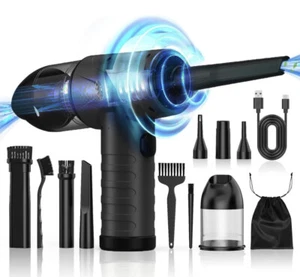Electric Mini Air Duster Blower Vacuum Cleaner for PC Computer Laptop Dust - Picture 1 of 9