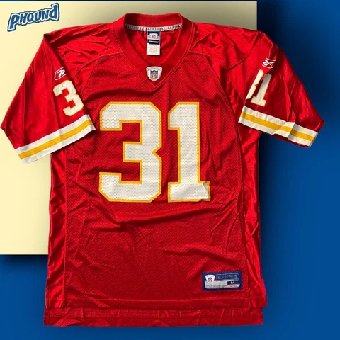 Vintage Priest Holmes #31 Kansas City Chiefs Reebok Jersey Medium Red NFL Euc Cover