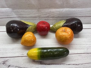 Vintage Paper Mache Vegetables - Life-size ~ Lot of 6 - Picture 1 of 12