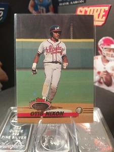 1993 Topps Stadium Club - #678 Otis Nixon, Error Blue Ghost Circle On Front - Picture 1 of 9