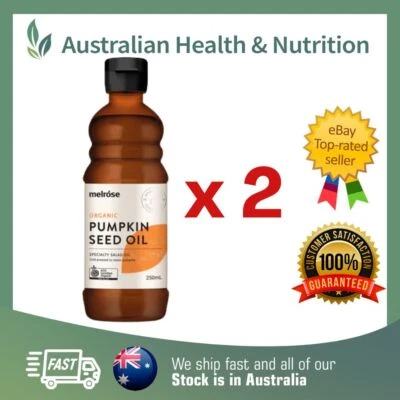 2 x ACEITE DE SEMILLA DE CALABAZA ORGÁNICO MELROSE 250 ML + ENVÍO Y MUESTRA GRATIS EL MISMO DÍA Foto 1 de 2