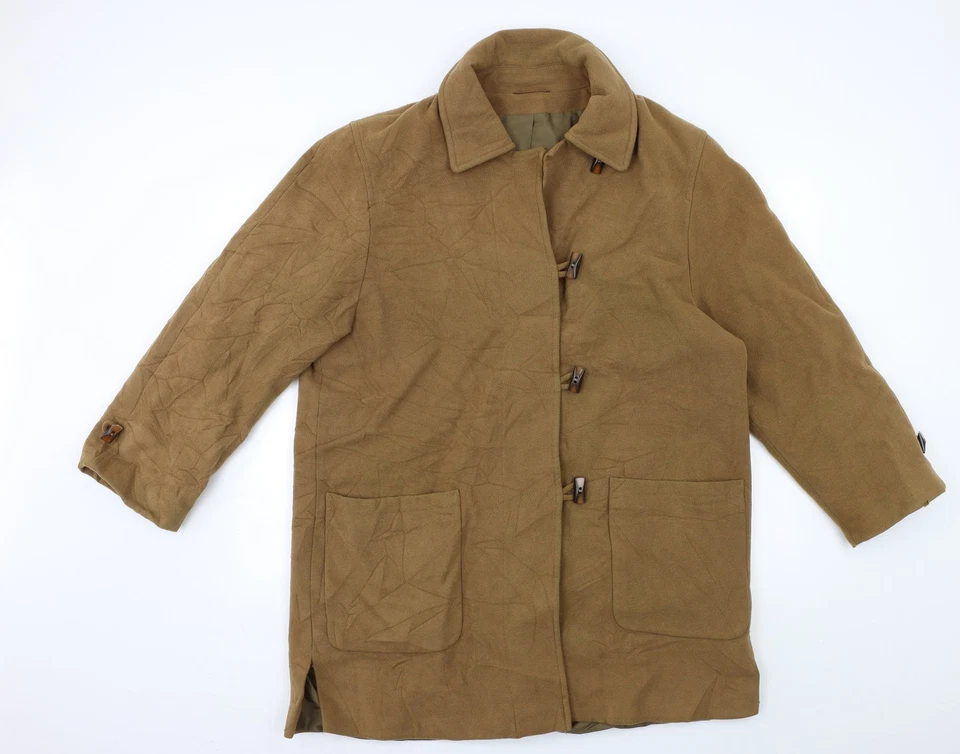 Kirsten Womens Brown Overcoat Coat Size 16 Button - Image 1 of 4