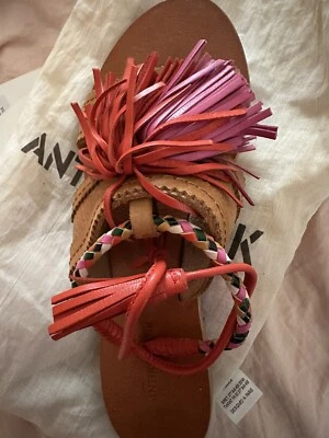 Sandalias Johnny Was Antik Batik Youri Talla 39 EE. UU. Talla 8. BNWT/Bolsa antipolvo Ret. $230 Foto 1 de 4