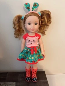 American Girl GummistiefelWishers Willa Puppe, 14,5 Zoll, haselnussbraune Augen, erdbeerblonde Haare - Bild 1 von 3