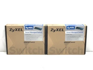 Lot of 2 ZyXEL GS1900-10HP 8-Port GbE Smart Managed PoE Switch - Picture 1 of 5