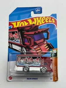 Hot Wheels Raijin Express Treasure Hunt -D #10 Red 2023 HW Haulers 1/5 Damaged-D - Picture 1 of 2