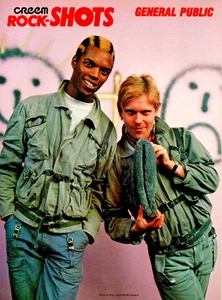 vtg 1980s GENERAL PUBLIC MAGAZINE PINUP PAGE Ranking Roger Dave Wakeling Picture - Picture 1 of 1