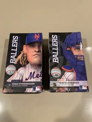 New York Mets Travis d’Arnaud & Noah Syndergaard Sealed Sports Crate Figures - Image 1 of 4